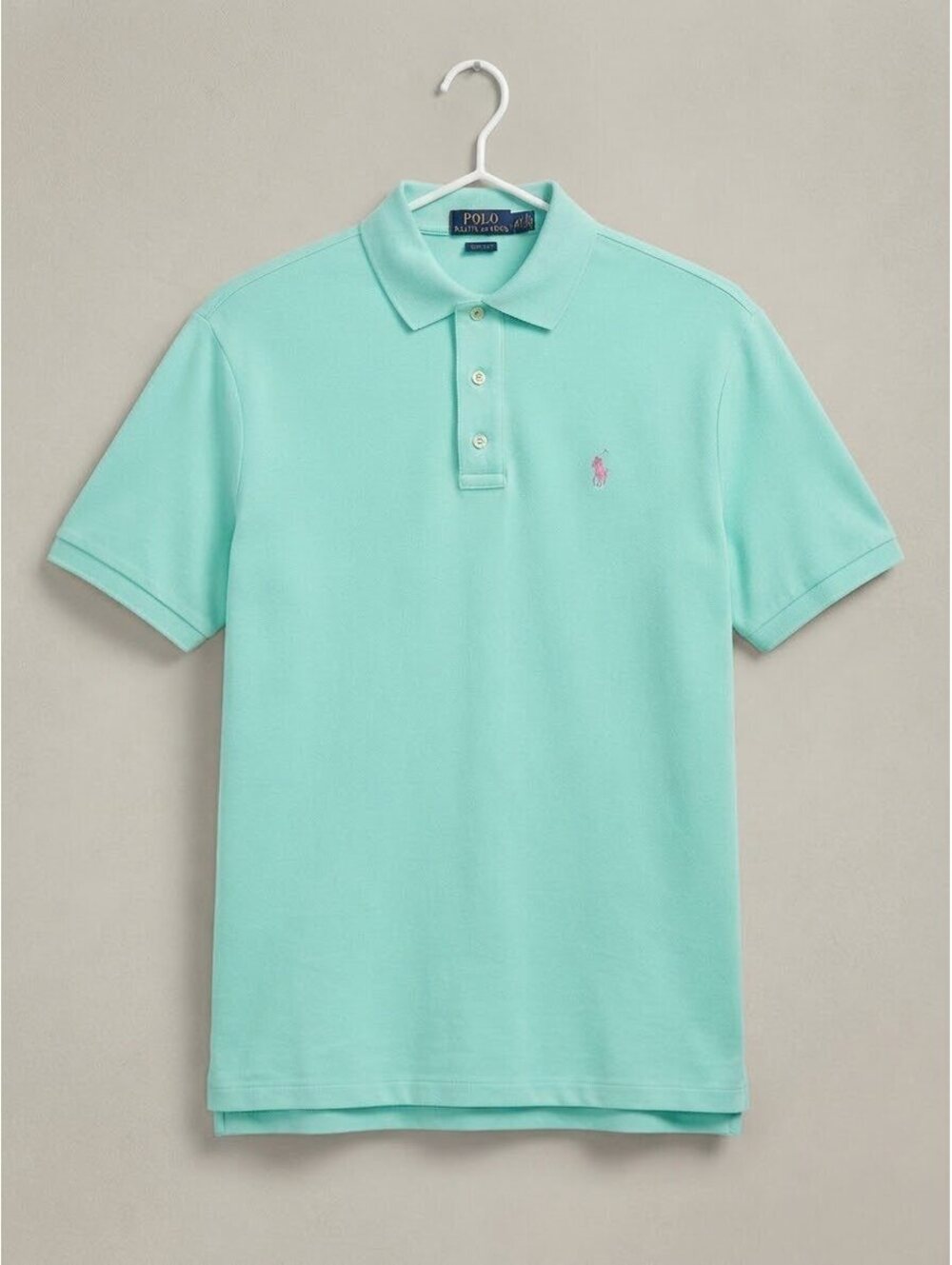 Polo Ralph Lauren Mint Green Classic Fit Short Sleeve Polo Shirt Men's Sz Large